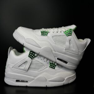 JORDAN RETRO 4 WHITE METALLIC GREEN