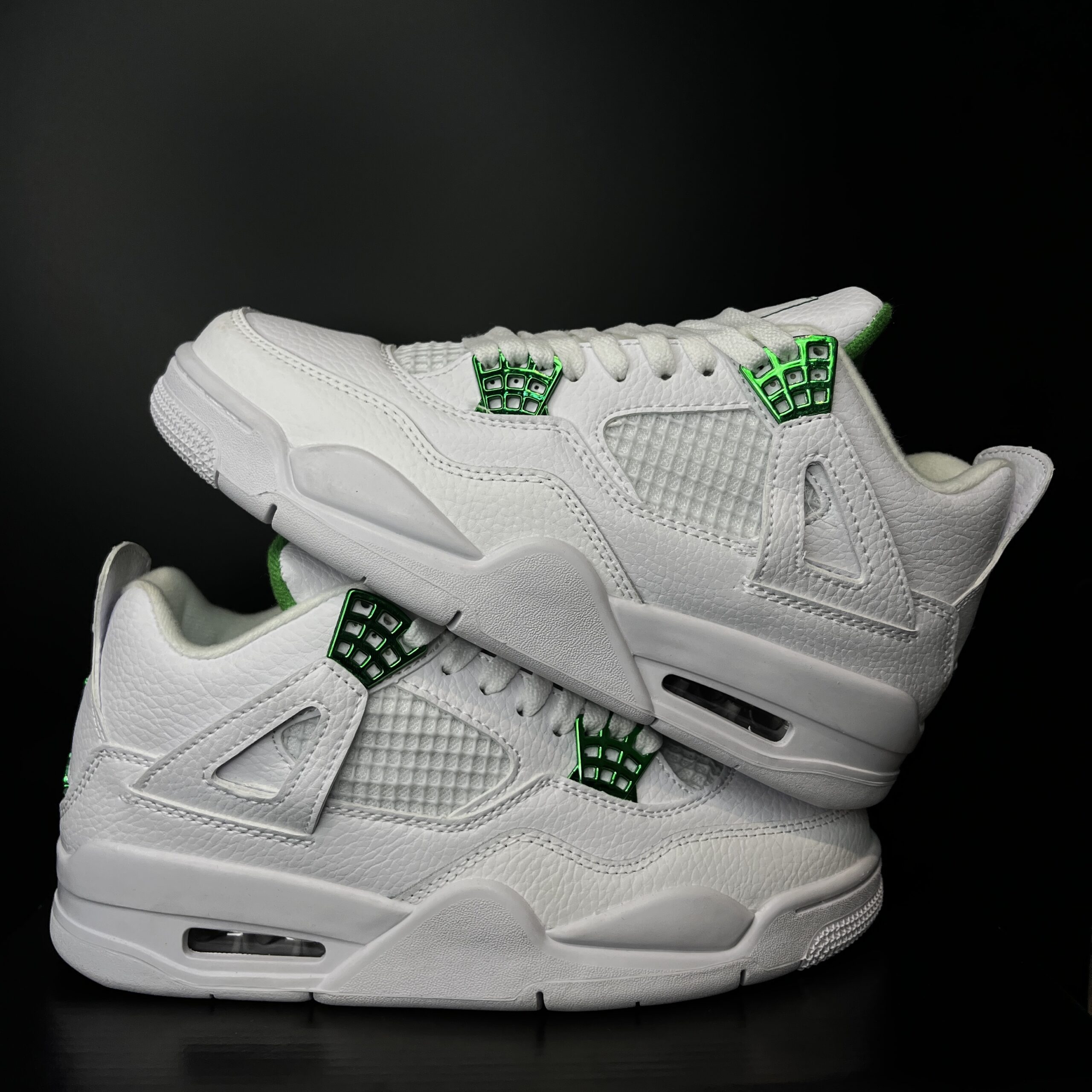 JORDAN RETRO 4 WHITE METALLIC GREEN