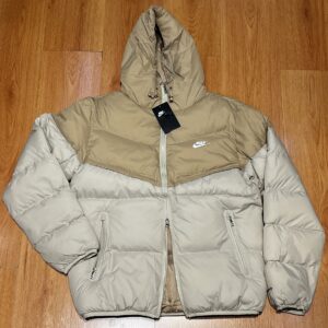 NIKE STORM-FIT HOODED PUFFER JACKER KHAKI