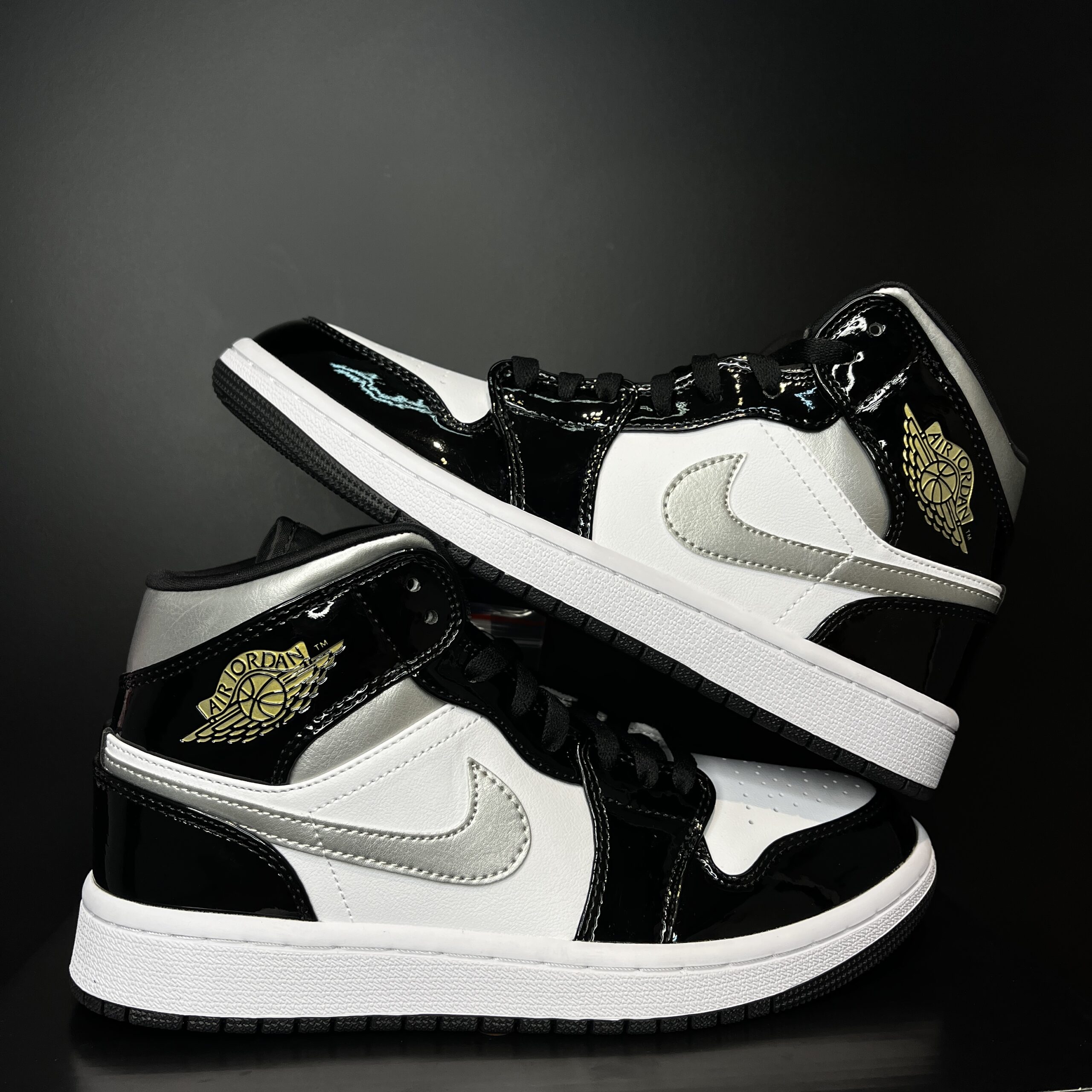 JORDAN RETRO 1 HIGH PATENT SILVER